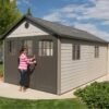 Lifespan 11 x 18.5 feet. Outdoor Storage Shed. 11 x 18.5. Desert Sand