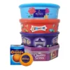 2024 Assorted Christmas Chocolate Tubs Selection – Pack of 5 – Bulk Buy of Roses. Heroes. Quality Street. Celebrations Chocolate Pralines & 1 Terry-s Orange Chocolate with Topline Card for Chocolate Gifts