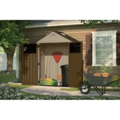 Everett Outdoor 6’W x 3’D Plastic Storage Shed