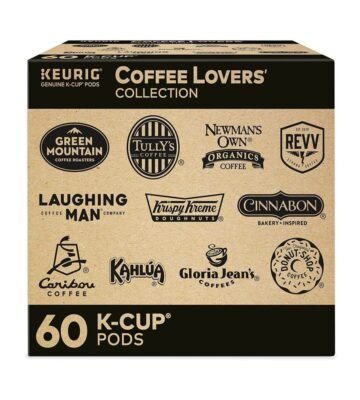 Keurig Coffee Lovers Collection Variety Pack. Single-Serve Coffee K-Cup Pods Sampler. 60 Count