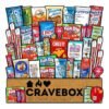 CRAVEBOX Valentines Day Snacks Box Variety Pack Care Package (45 Count) Treats Gift Basket Boxes Pack Adults Kids Grandkids Guys Girls Women Men Boyfriend Candy Birthday Cookies Chips Teenage Mix College Student Food Sampler Office