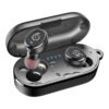 TOZO T10 Bluetooth 5.3 Wireless Earbuds with Wireless Charging Case IPX8 Waterproof Stereo Headphones in Ear Built in Mic Headset Premium Sound with Deep Bass for Sport Black (2022 Upgraded)