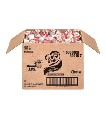 Nestle Coffee mate Coffee Creamer. Original. Liquid Creamer Singles. Non Dairy. No Refrigeration. Box of 360