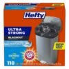 Hefty Ultra Strong Tall Kitchen Trash Bags. Blackout. Clean Burst. 13 Gallon. 110 Count