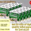 Cushelle Premium Toilet Paper Super Soft 3-ply Thickened. 2 packs = 90 rolls